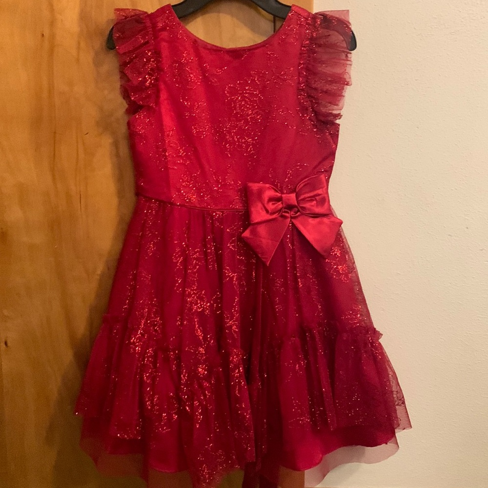 Red glitter dress